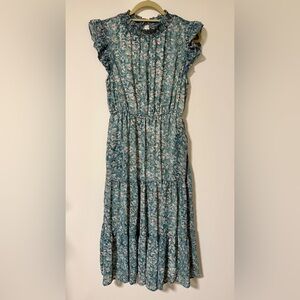 Baltic Born Azia Ruffle Sleeve Midi Dress - S